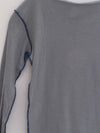 BASERANGE Ribbed Long Sleeve Top T-shirt TTVL Series Collection France BAS-TTVL-RB-SP25-BOW LBUE